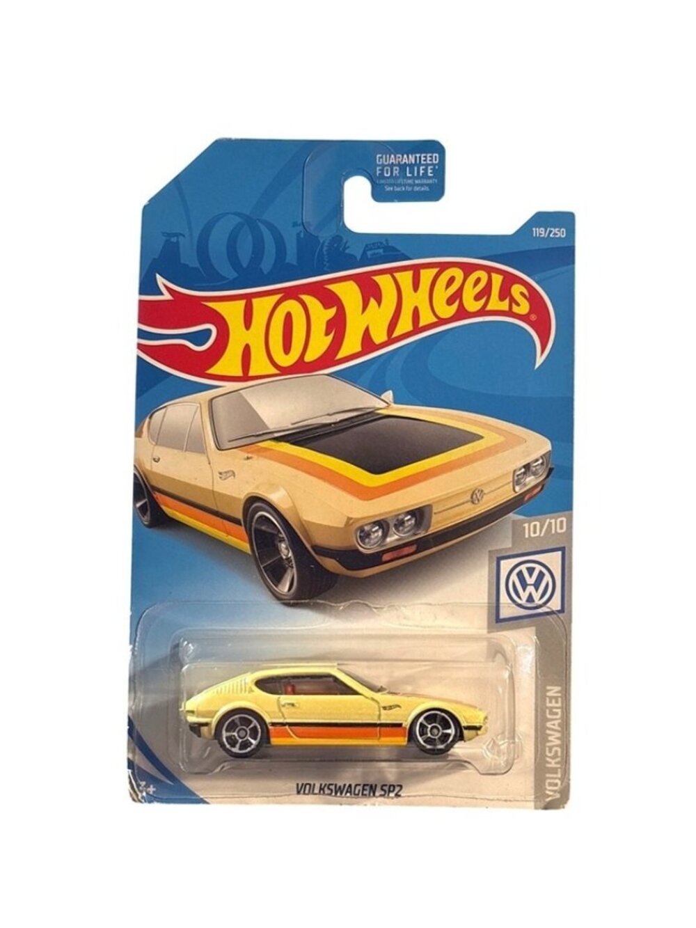 Die Cast Hot Wheels Volkswagen SP2 Car 1:64 Limited Edition 119/250 2017 Yellow